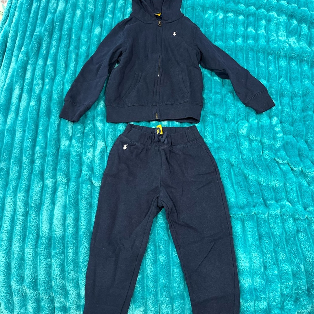Polo by Ralph Lauren Kids Navy Blue Sweatpants & Hoodie Set
